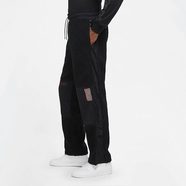 Спортивные штаны Air Jordan 23 Drawstring polar fleece Splicing Casual Sports Long Pants Black, черный — фото 4