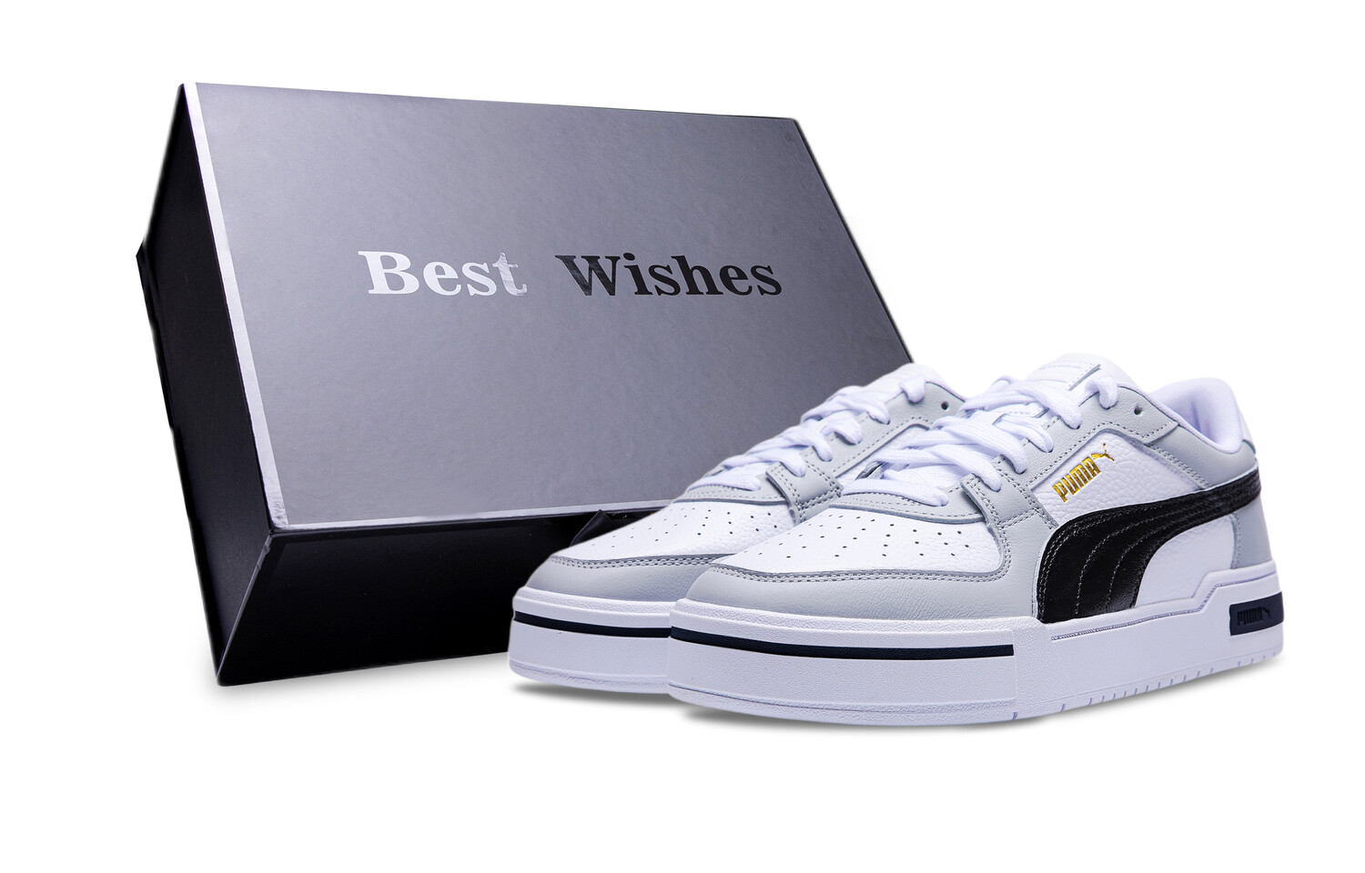 

Кроссовки Puma Ca Pro Skateboarding Shoes Unisex Low-top Gray/White/Black, серый/белый/черный