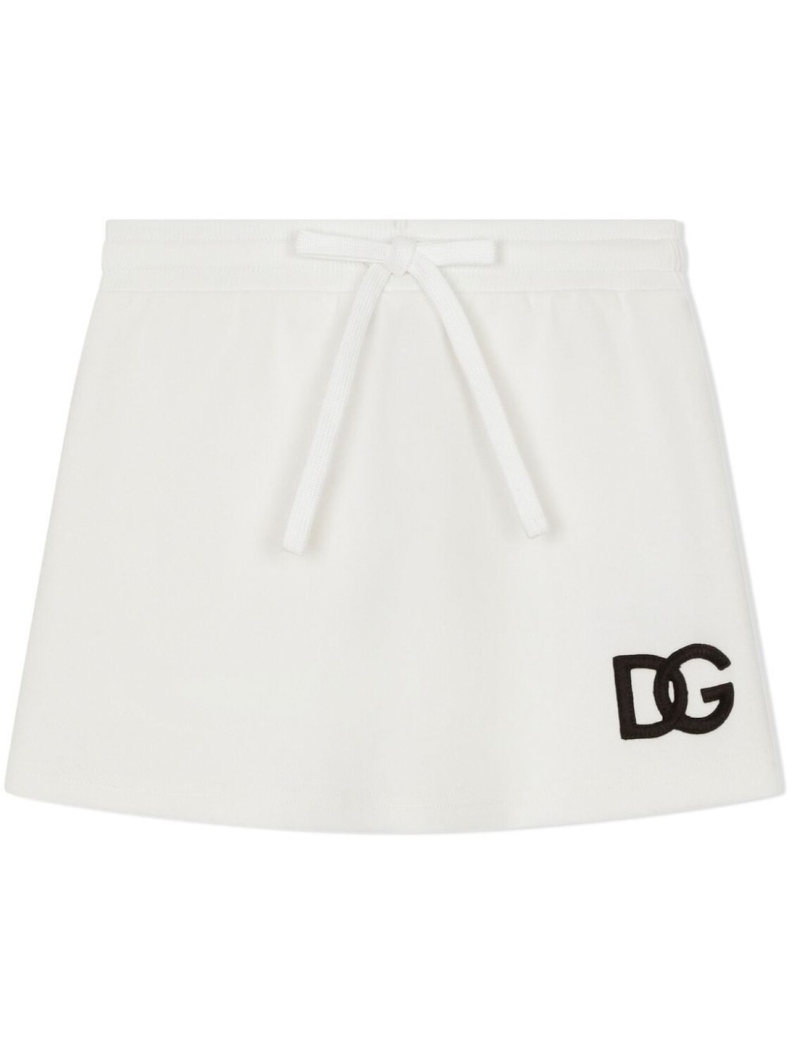 

Dolce & Gabbana юбка мини с кулиской и логотипом DG, белый