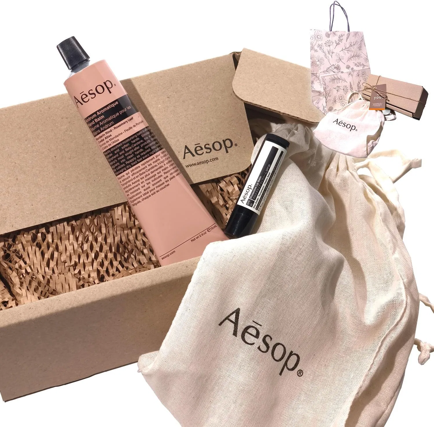 Набор средств по уходу Aesop Andromeda Hand Balm и Protective Lip Balm 75 мл + 5,5 г