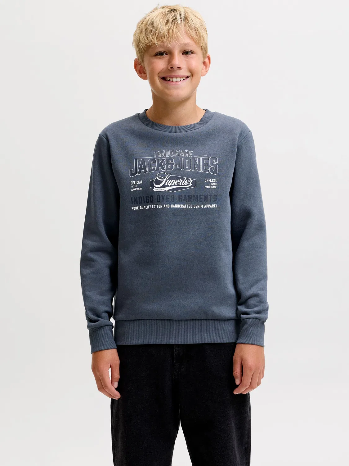 Свитшот с принтом Turbulence Jack & Jones Junior, серый — фото 3