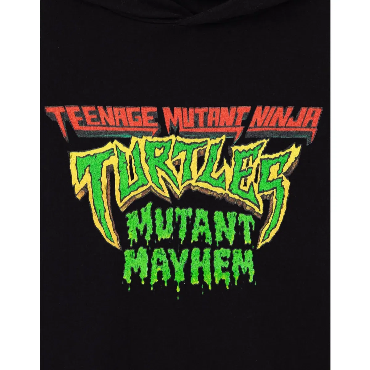 Детское худи для мальчиков Mutant Mayhem Logo Teenage Mutant Ninja Turtles, Black — фото 2
