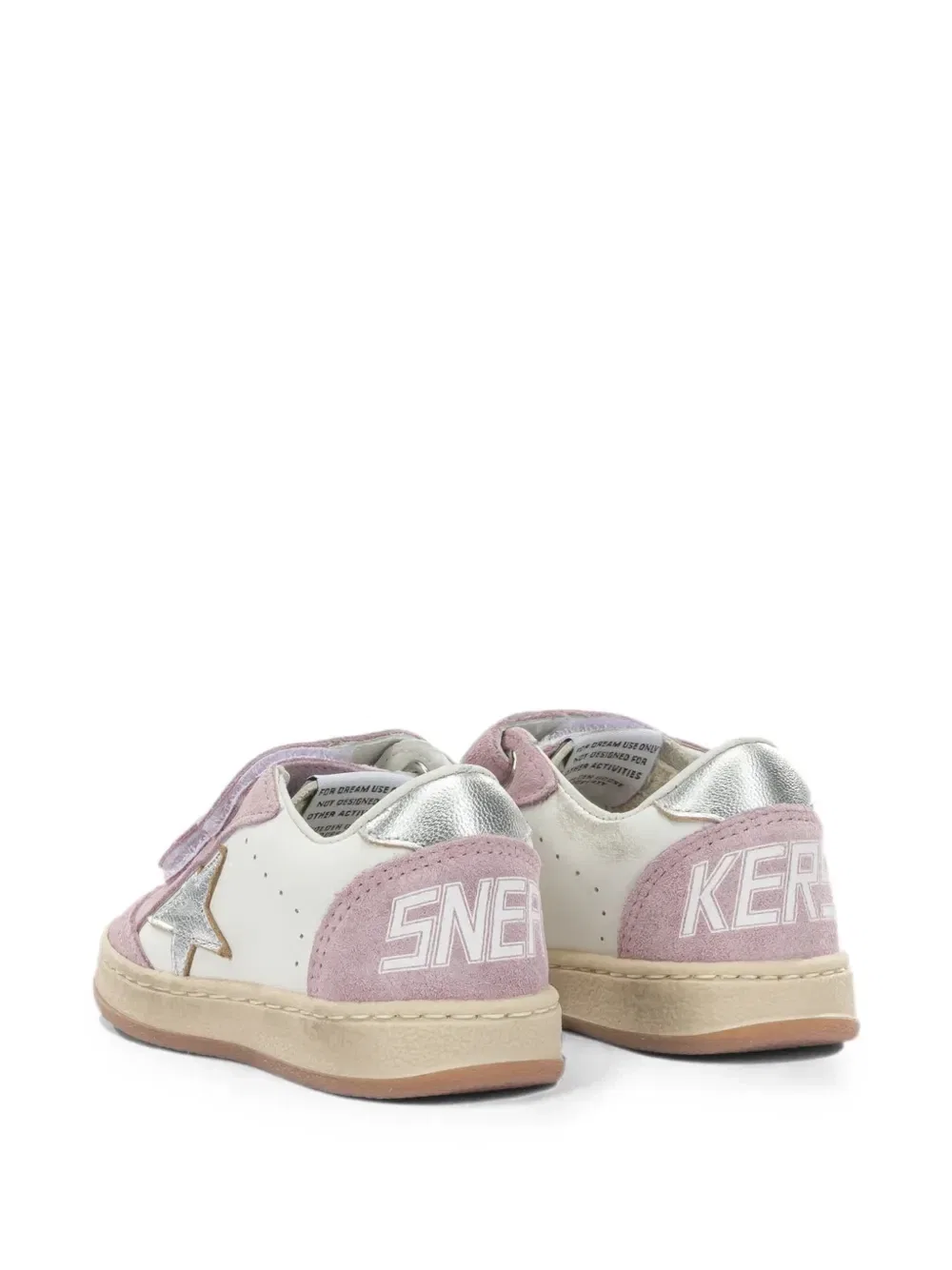 Кроссовки Ball Star с ремешком на липучке Golden Goose Kids, розовый — фото 2