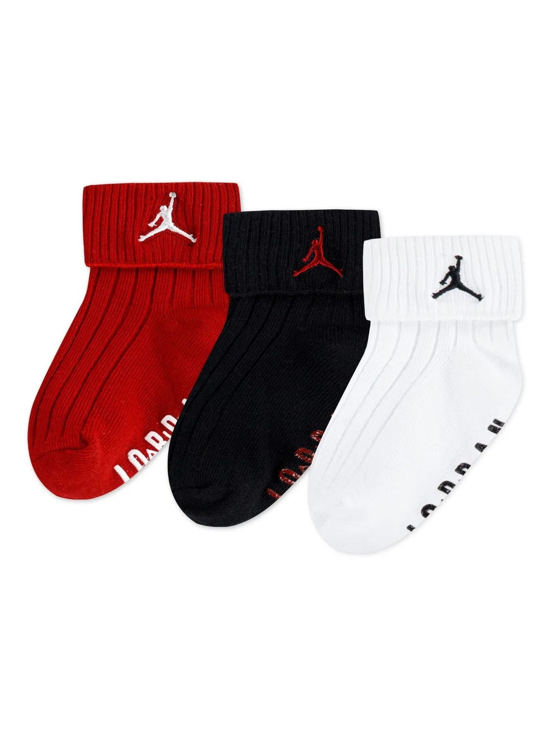 Носки, рифленые, с фиксаторами Jordan, 3 пары, красный
