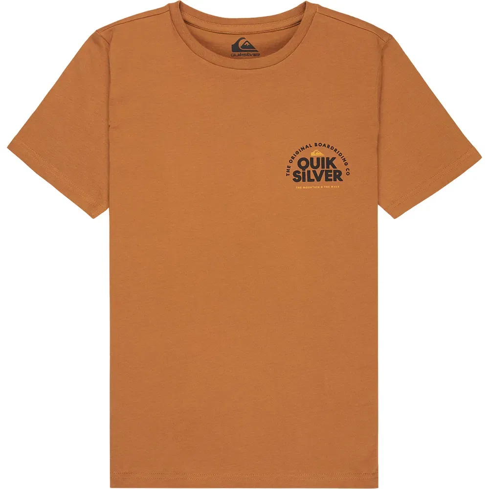 Футболка с коротким рукавом Fundamental Ride Quiksilver, коричневый