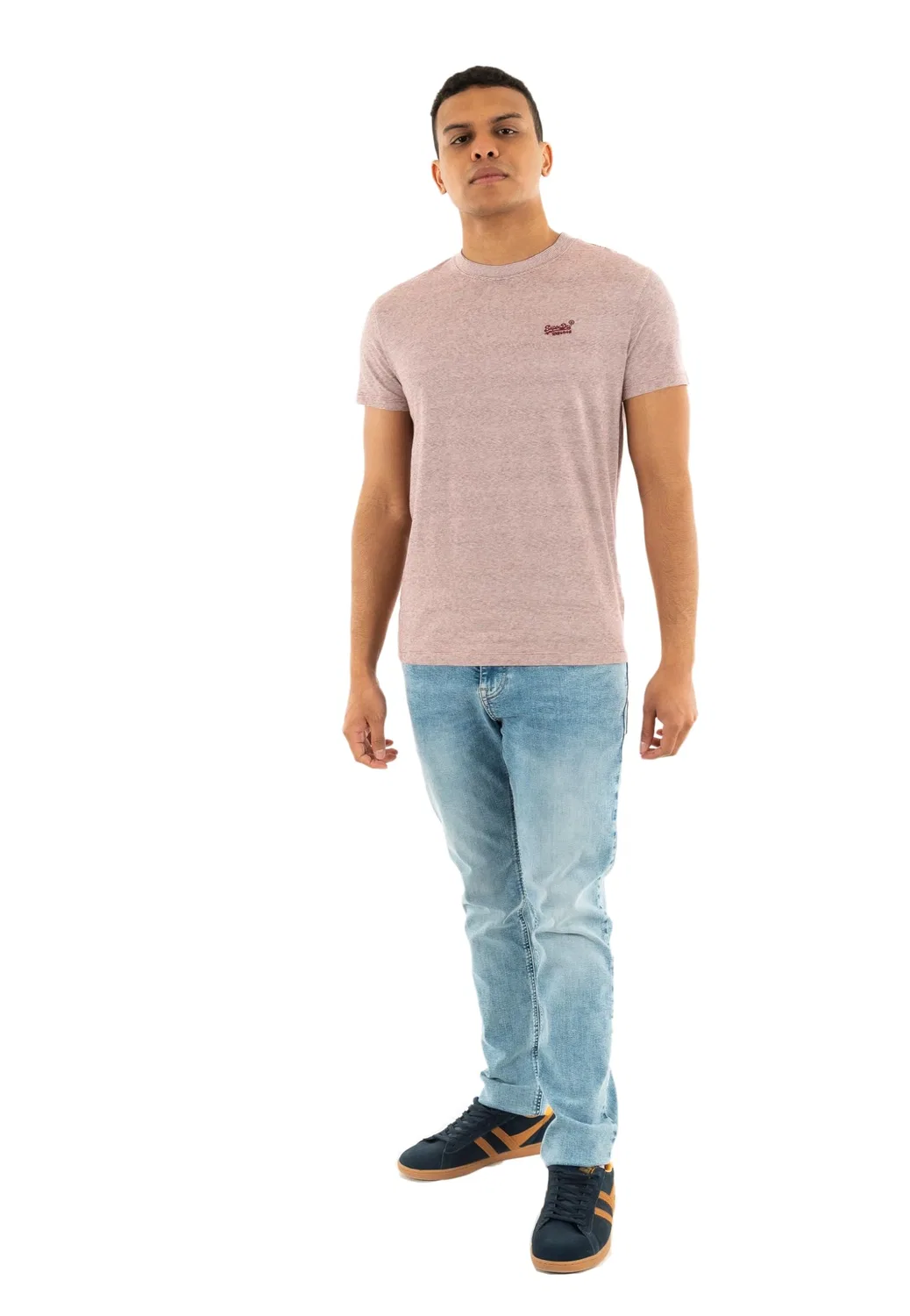Мужская футболка с принтом Essential Logo EMB Superdry, Cherry Red Feeder