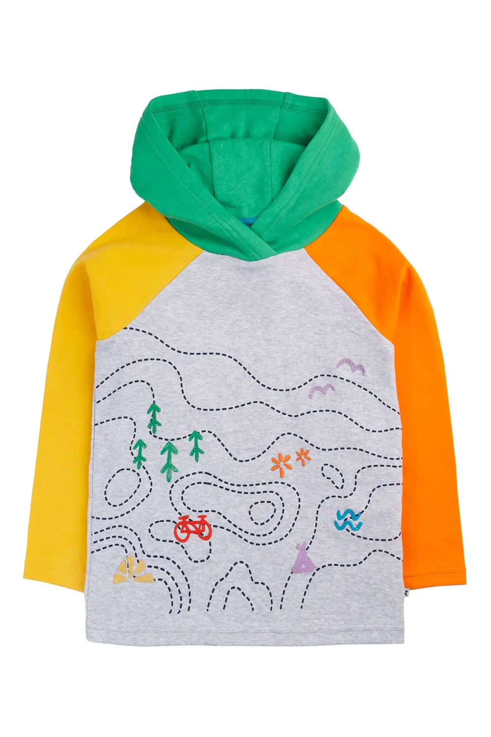Детский худи с капюшоном Compass Frugi, Multi