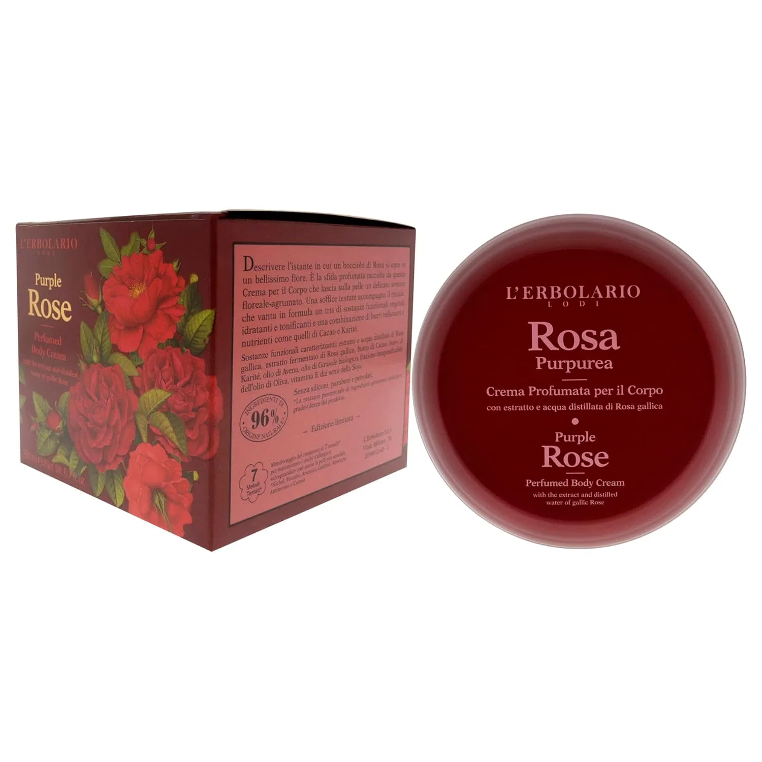 Крем для тела Rosa Purpurea L'Erbolario, 200 мл — фото 4
