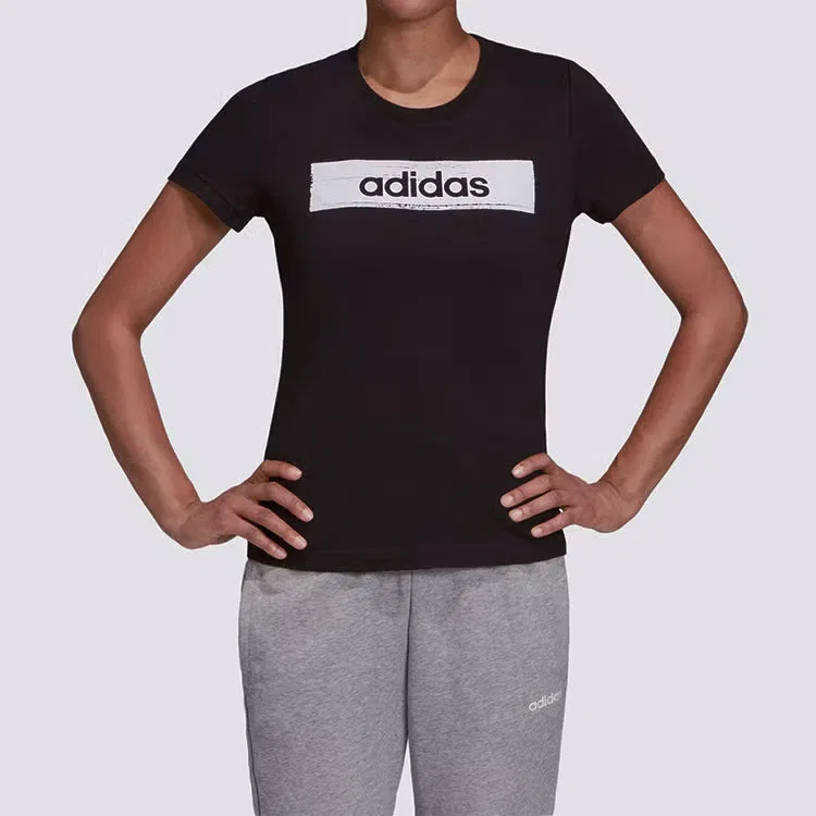 Пуловер с коротким рукавом Adidas, черный — фото 2