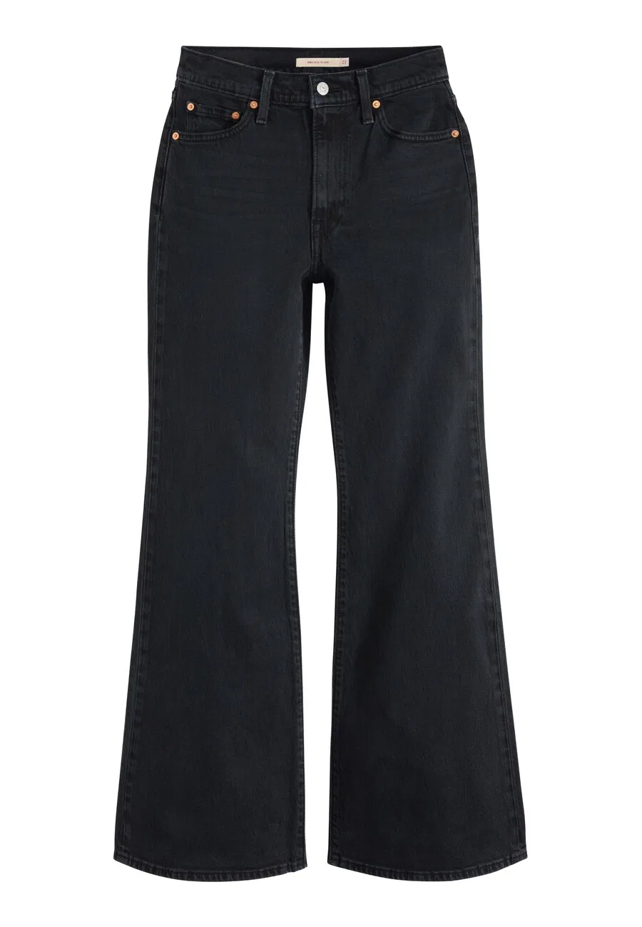 Джинсы-клеш LEVI'S 'Ribcage Flare' из черного денима