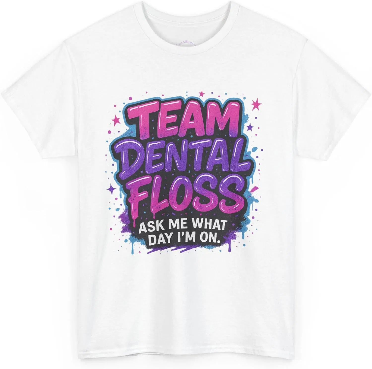 Футболка с граффити-принтом Team Dental Floss, White — фото 4