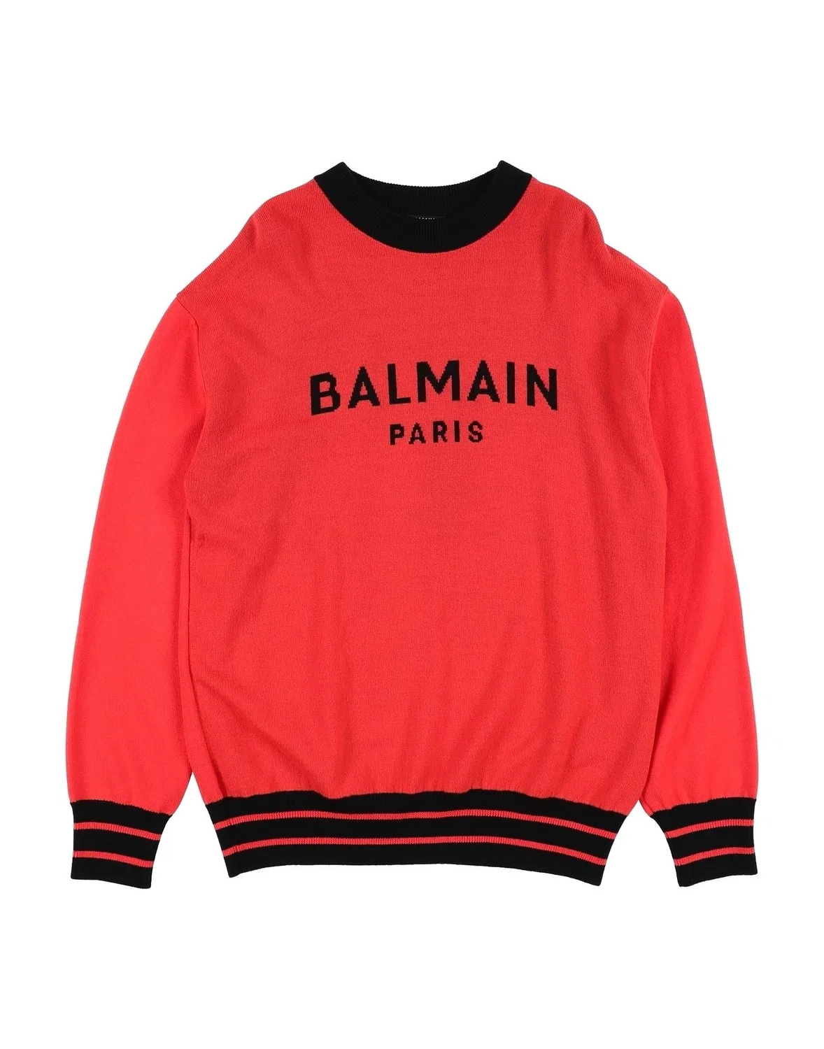 Детский джемпер с логотипом Balmain, красный