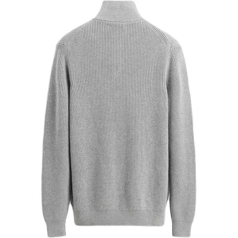 Мужской свитер с принтом зебры и полу-гольфом Half Turtleneck ZARA, Zebra Print Gray — фото 3