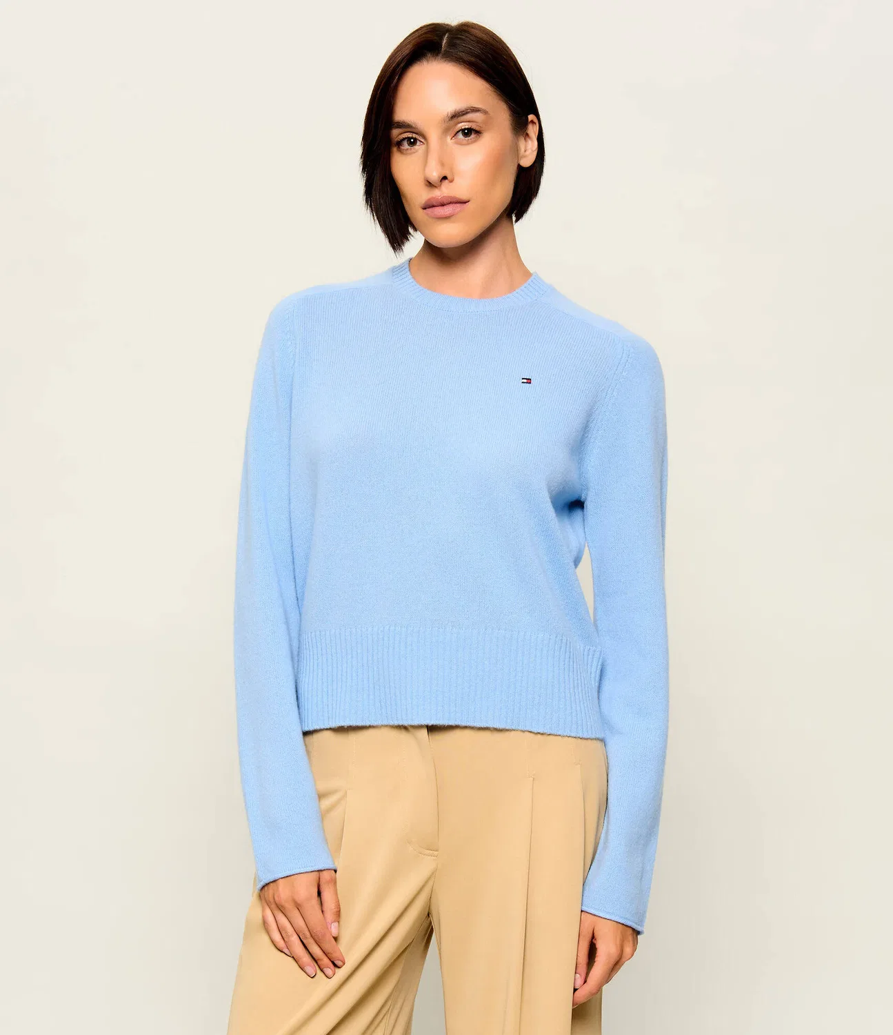 Свитер из шерсти с круглым вырезом Tommy Hilfiger, Azzurro