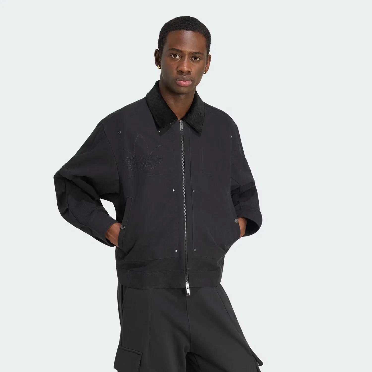 Мужская куртка-бомбер свободного кроя Premium Essentials Bomber Jacket Adidas Originals, черный