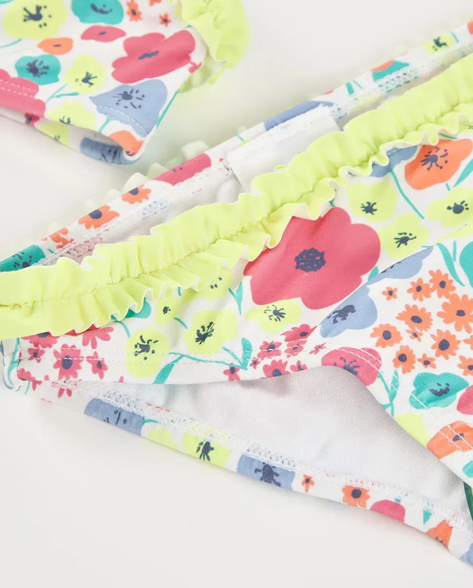 Детский бикини для девочек с принтом Bikini Boboli, Amarillo Flúor — фото 4