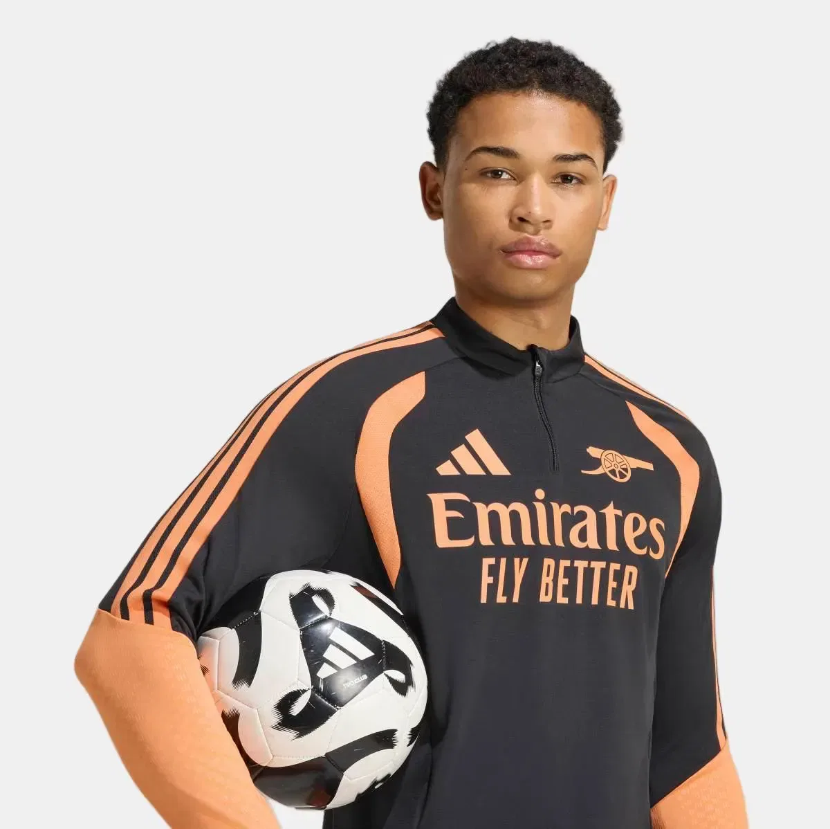 Мужская тренировочная олимпийка с молнией Arsenal FC 2026/2027 adidas, Negro — фото 4