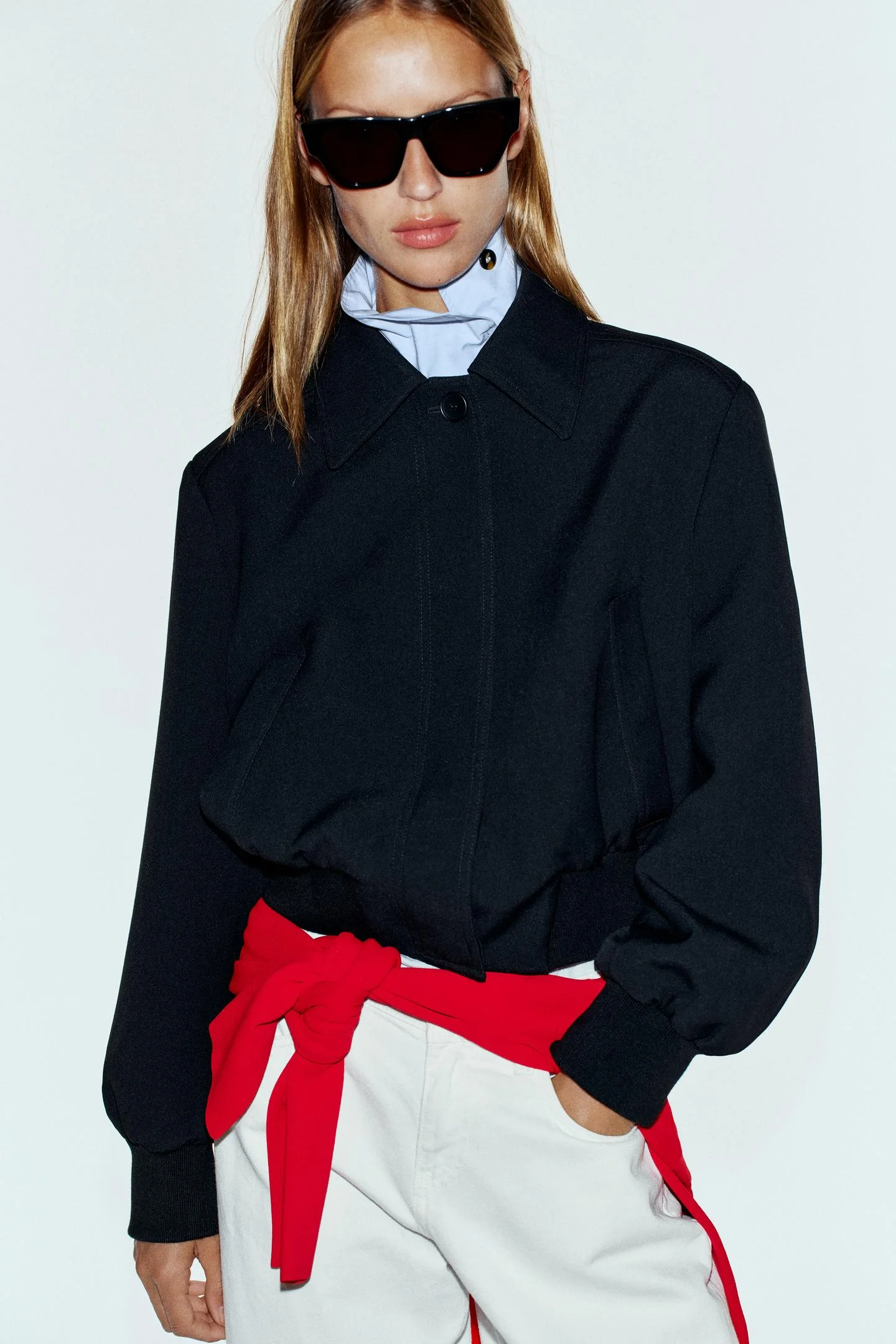 Куртка Zara Corta Hombreras, черный