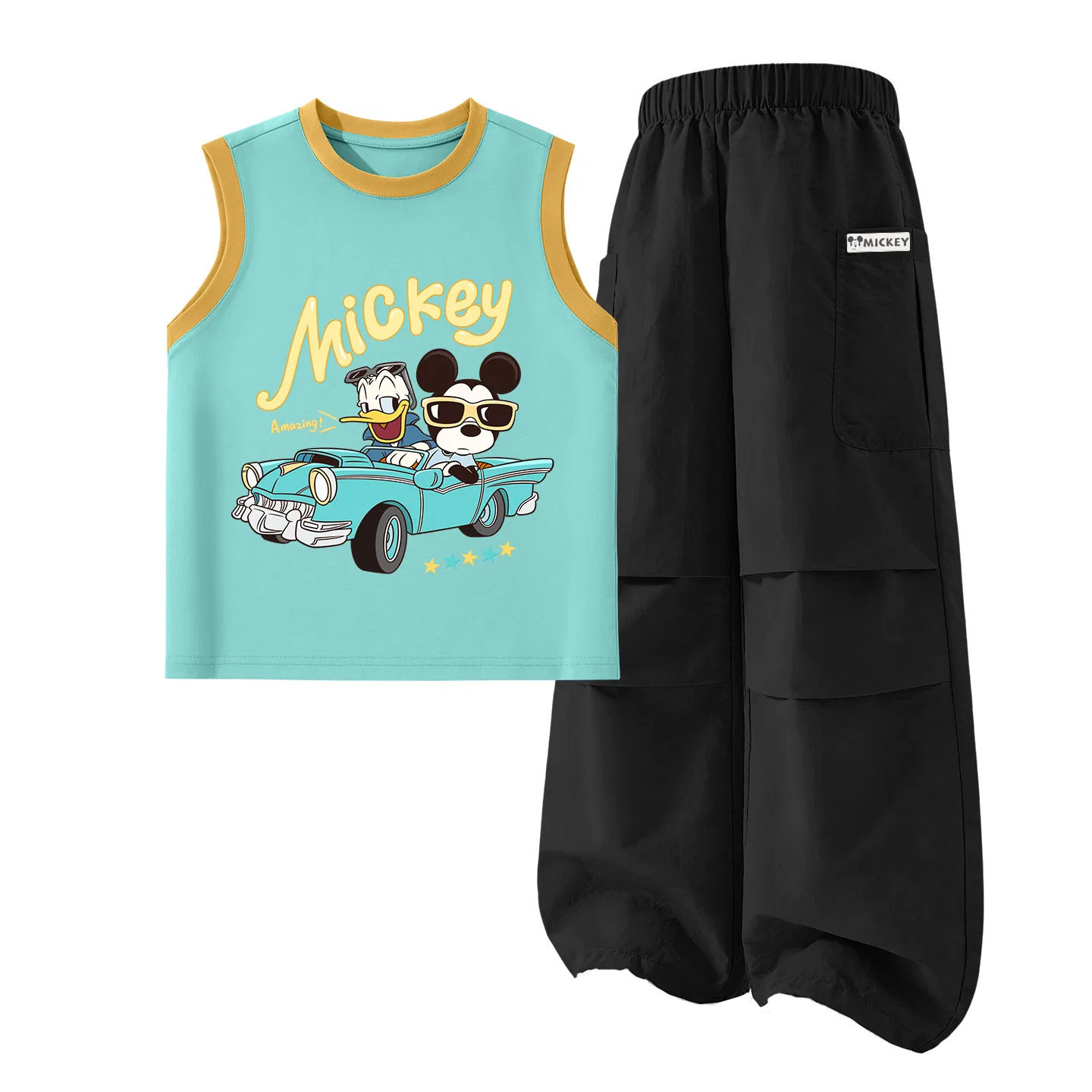 Костюм Casual Sportswear Kids, Disney, Di Fishing Brown Yellow+DiHU Long Hook-and-Loop K Black — фото 4