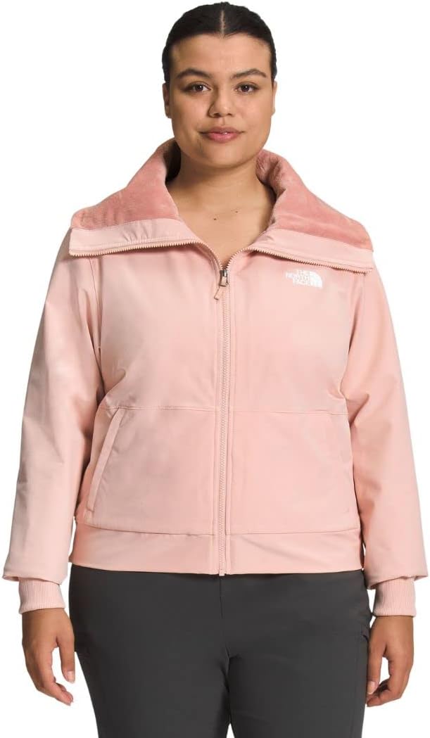 

The North Face Женская утепленная куртка-бомбер Plus Shelbe, цвет вечерний песочный розовый, размер 2X
