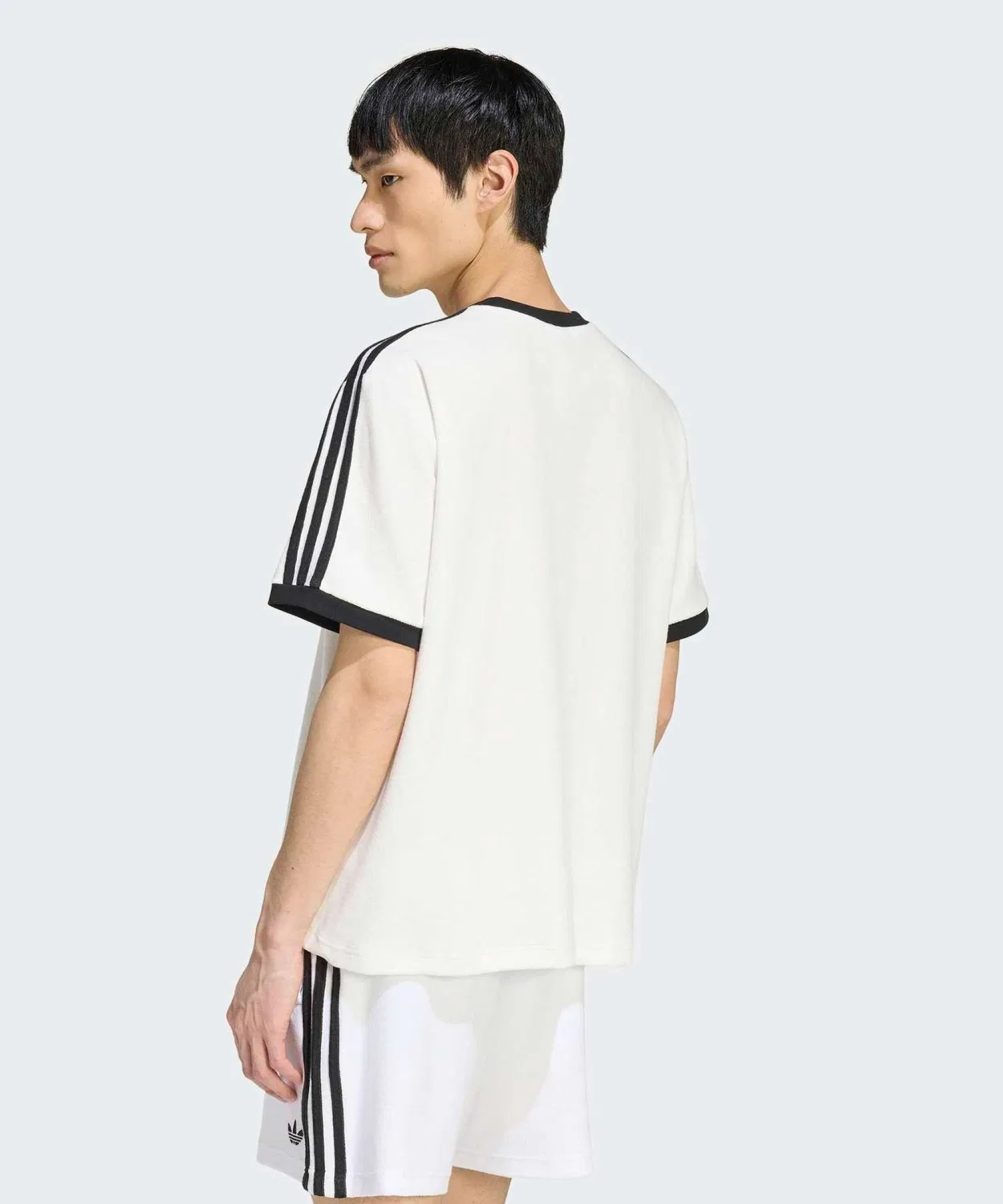Мужская футболка свободного кроя с графическим принтом Terry Kari Adidas Originals, Белый — фото 4