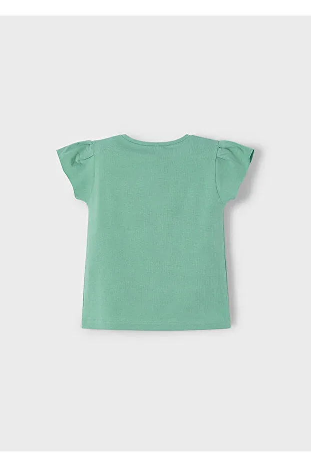 Детская футболка с принтом 3015 menta t-shirt Mayoral, Green — фото 3