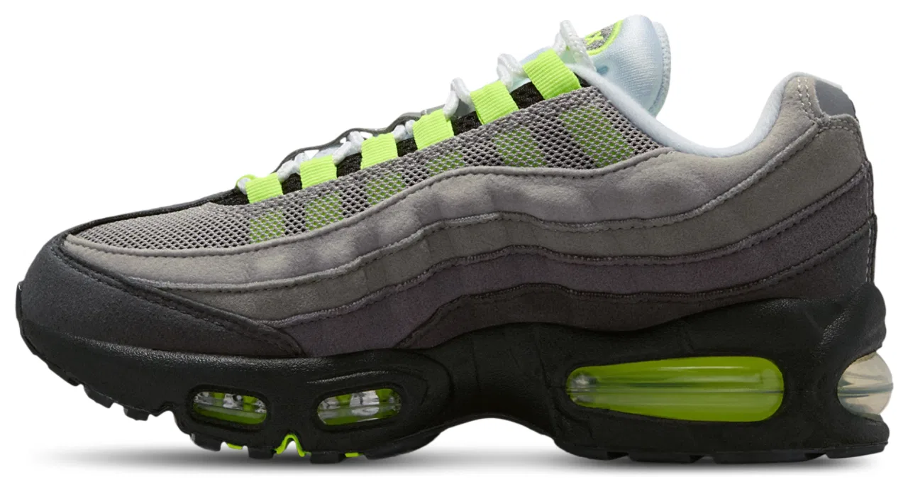Кроссовки для мальчиков Air Max 95 Nike, цвет Black/Neon Yellow/Anthracite — фото 2