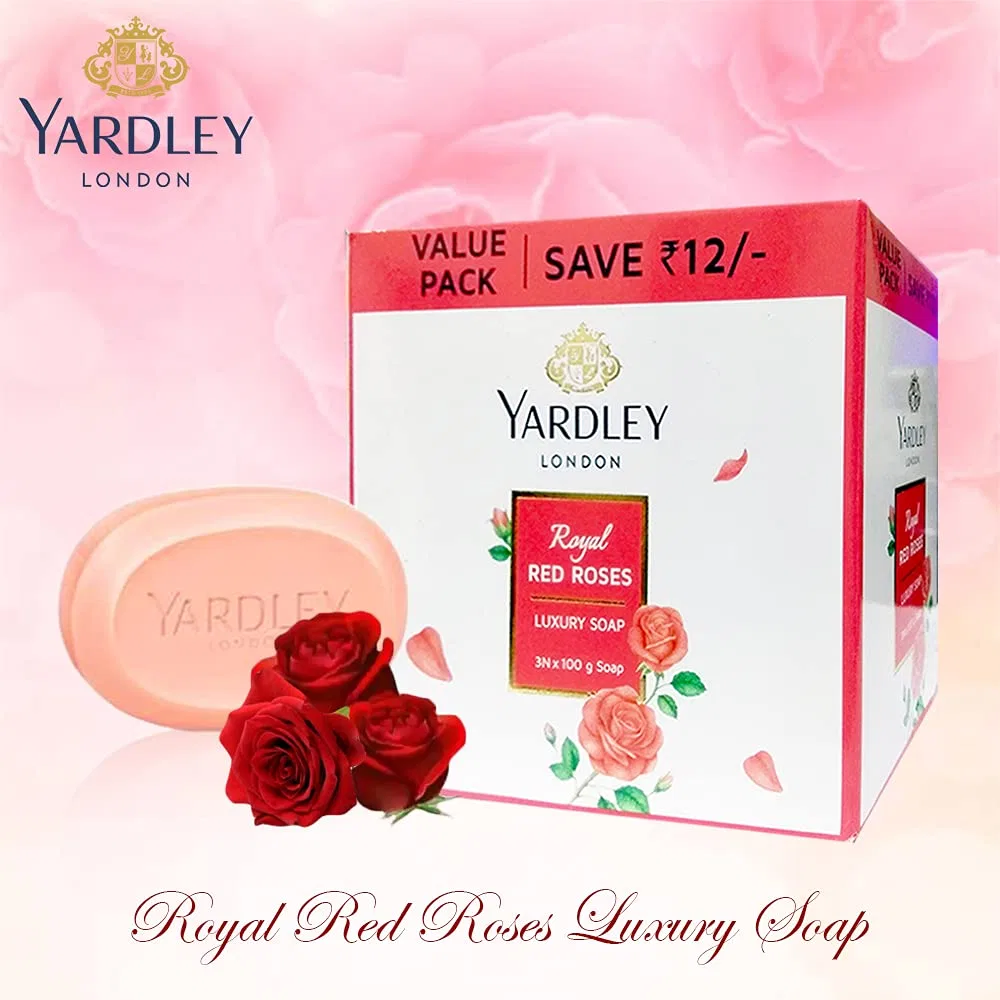 Твердое мыло Yardley Royal Red Roses, 3x100г — фото 3