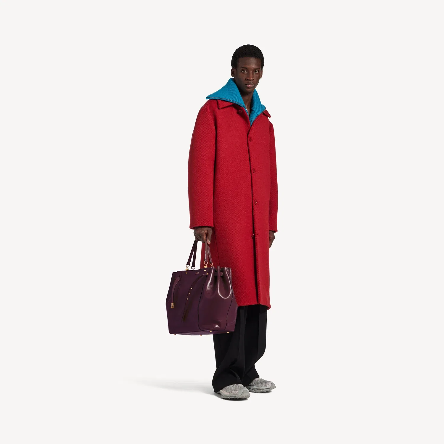 Мужской двусторонний плащ Balenciaga, красный — фото 2