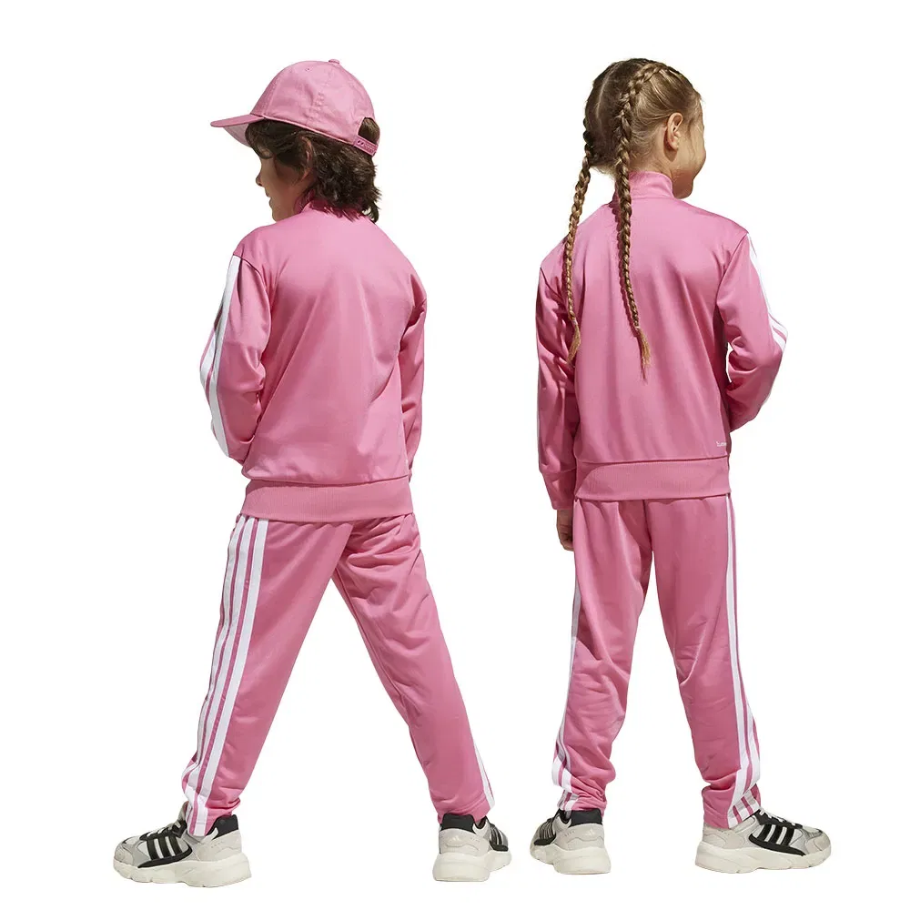 Детский спортивный костюм с принтом Tiberio 3 Stripes Tricot Adidas, Pink — фото 2