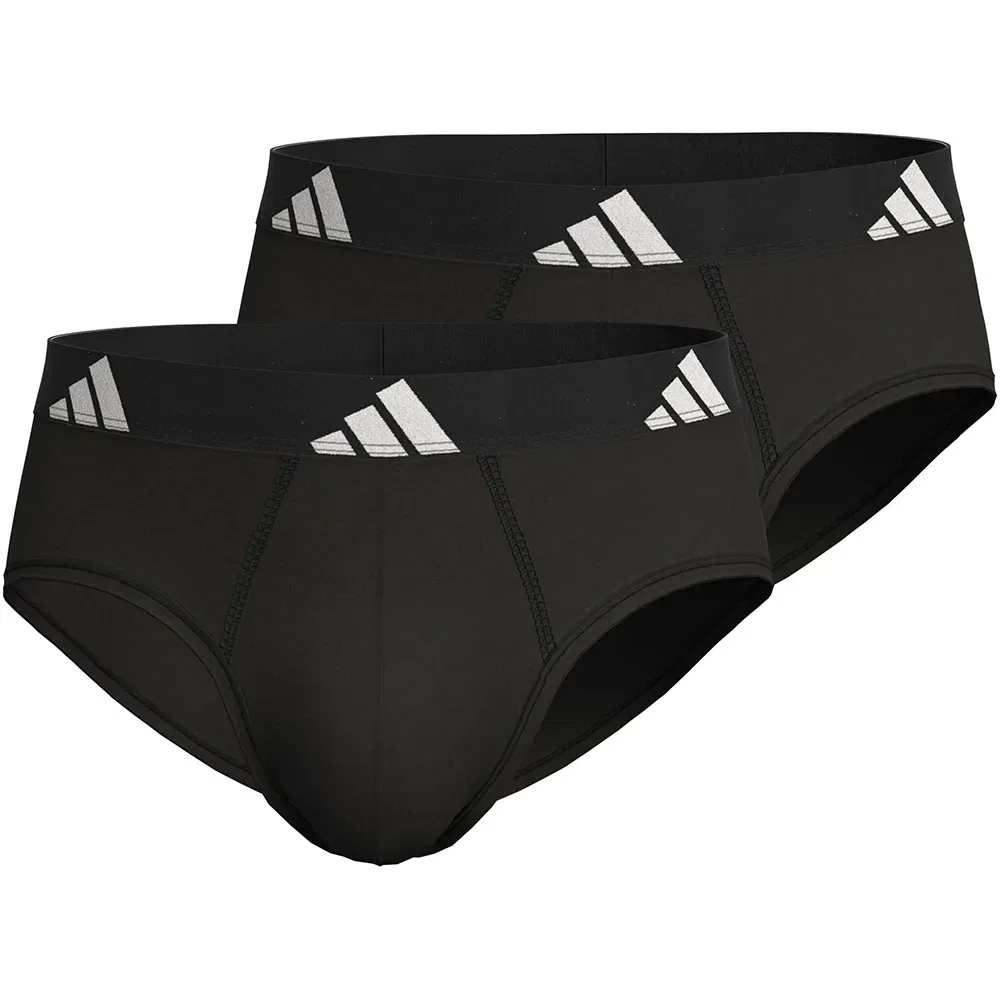 Комплект трусов из хлопка Adidas Active Flex 2 шт, черный — фото 2