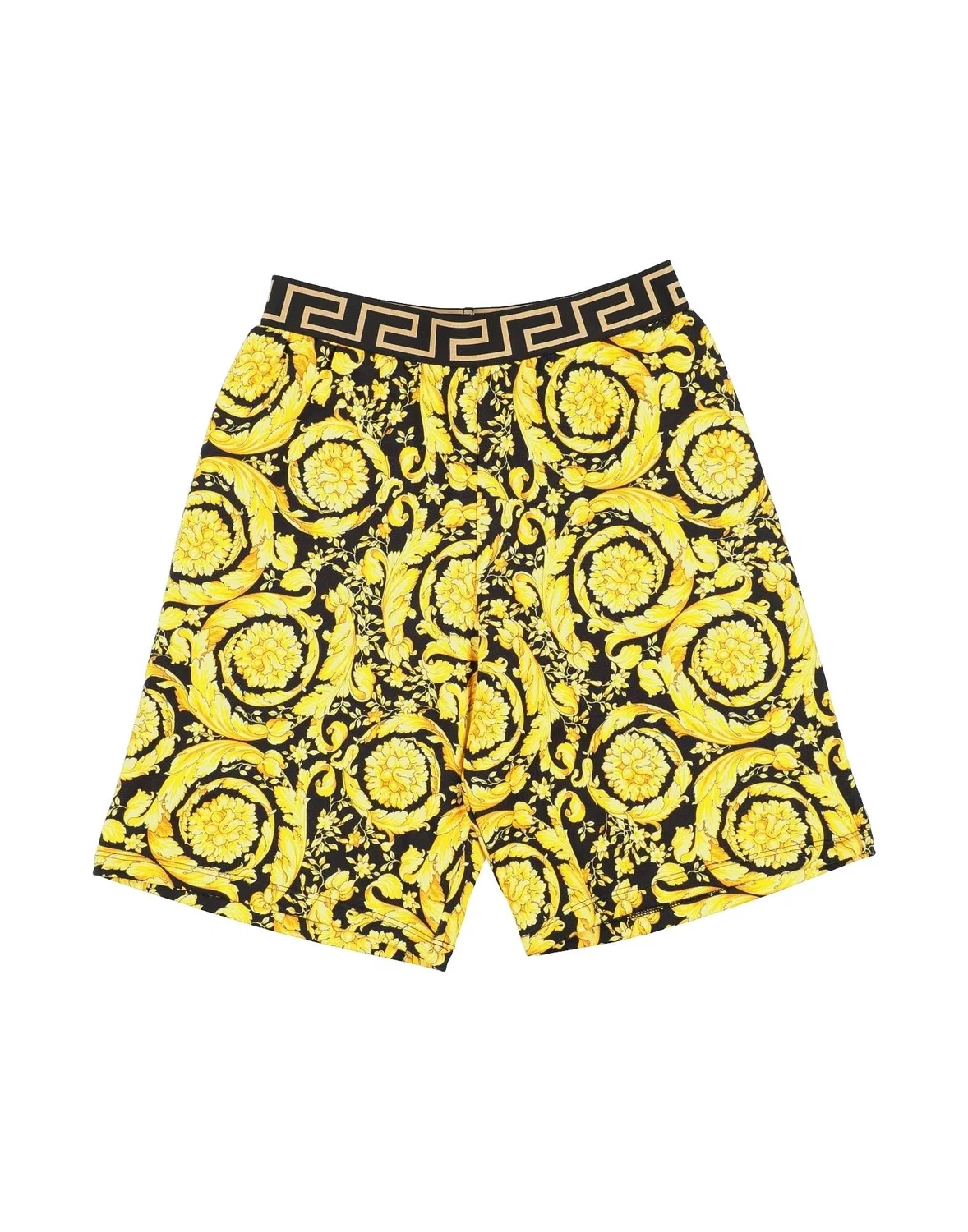 Детские шорты для девочек из французского терье с принтом Versace Young, желтый
