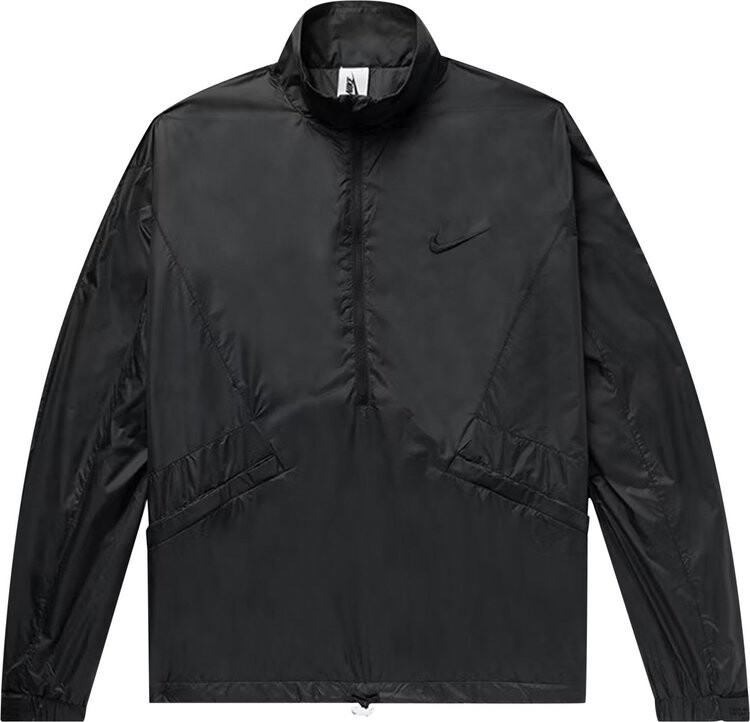 

Лонгслив Fear of God Essentials x Nike Long-Sleeve Half Zip Jacket 'Black', черный