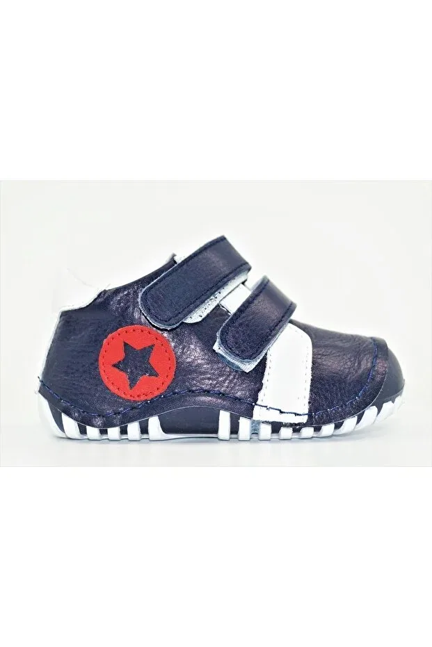 Детские туфли для мальчиков с цветочным принтом Sıraç Baby, Navy Blue