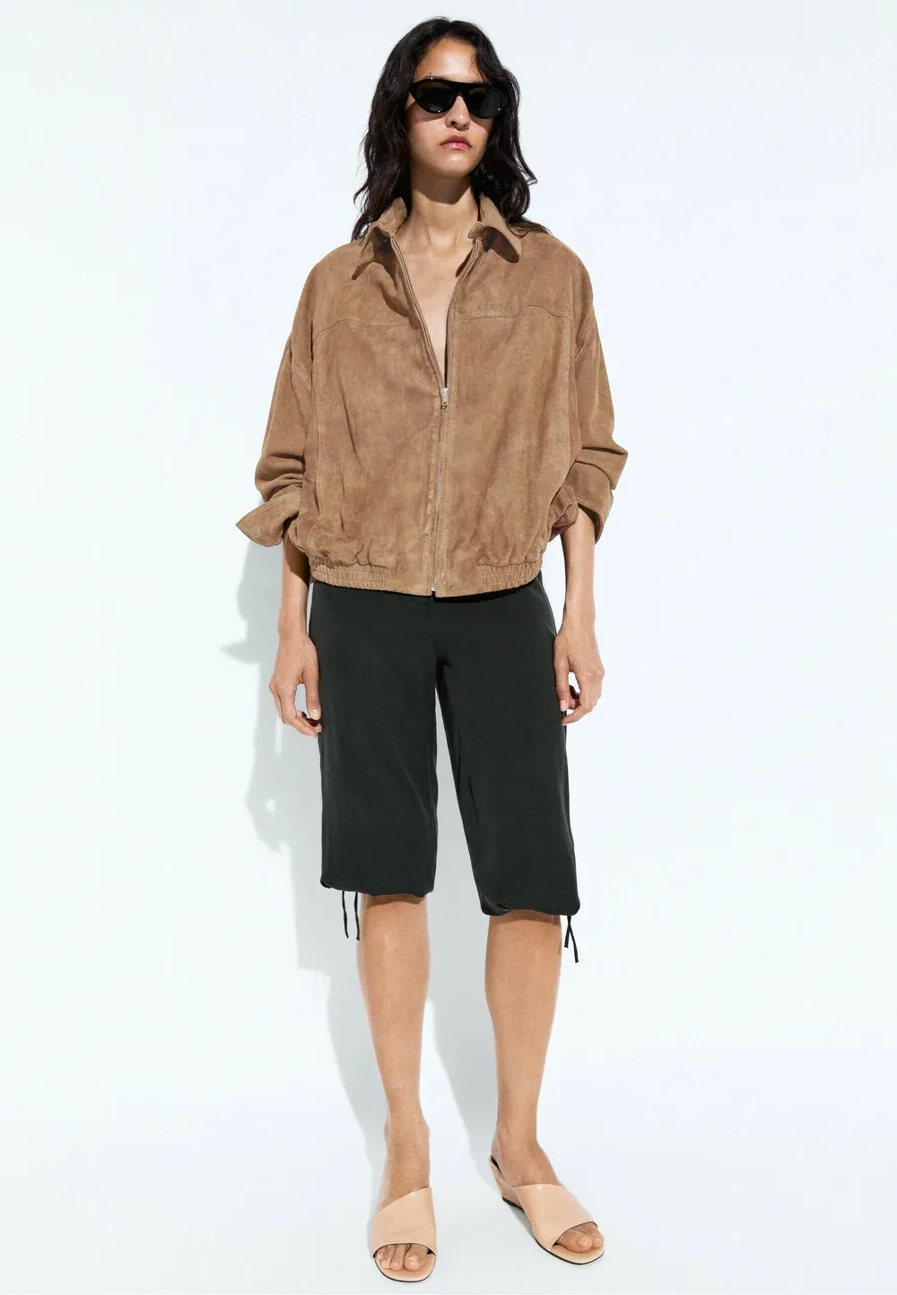 Кожаная куртка Massimo Dutti, Light Brown