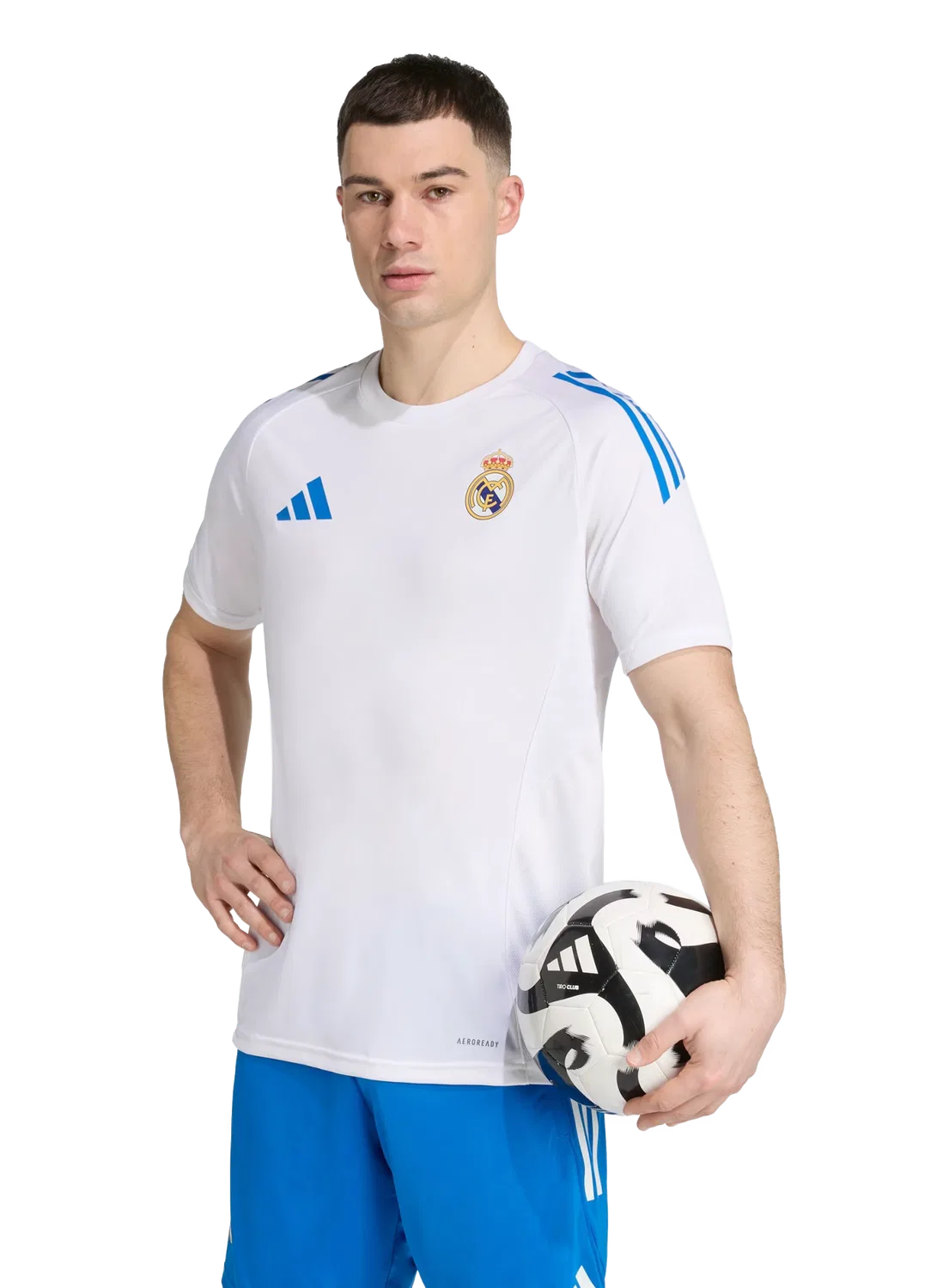 Мужская тренировочная футболка Real Madrid Tiro 25 Adidas, белый — фото 3