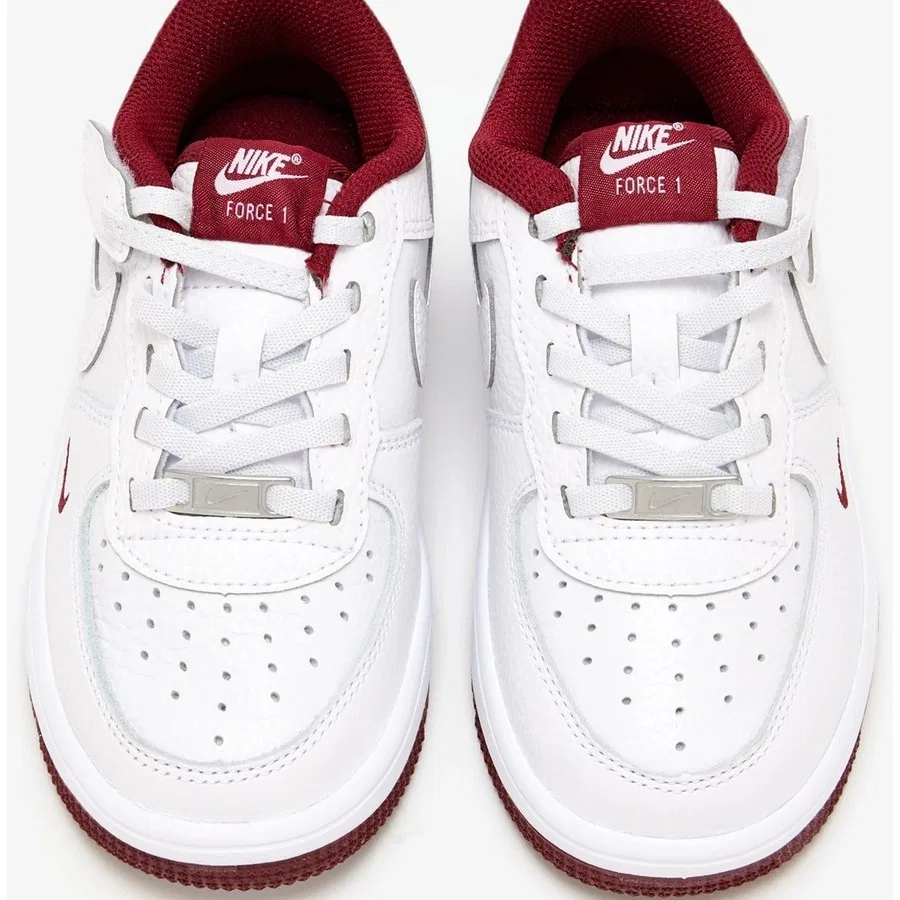 Кроссовки детские с липучкой и шнуровкой Air Force 1 Low Easyon Lv8 Nike, Белый — фото 4