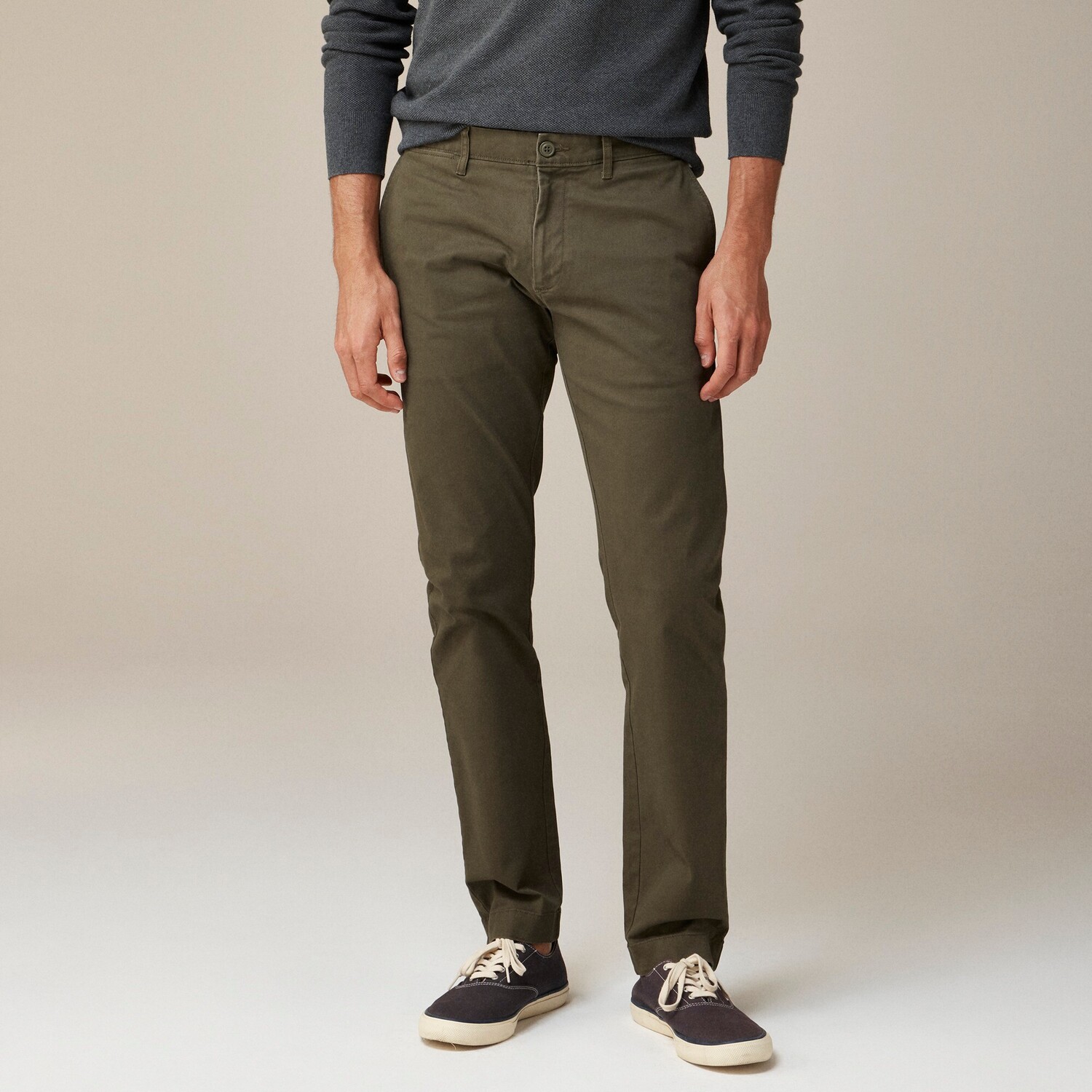 

484 облегающие эластичные брюки-чинос J.Crew, зеленый