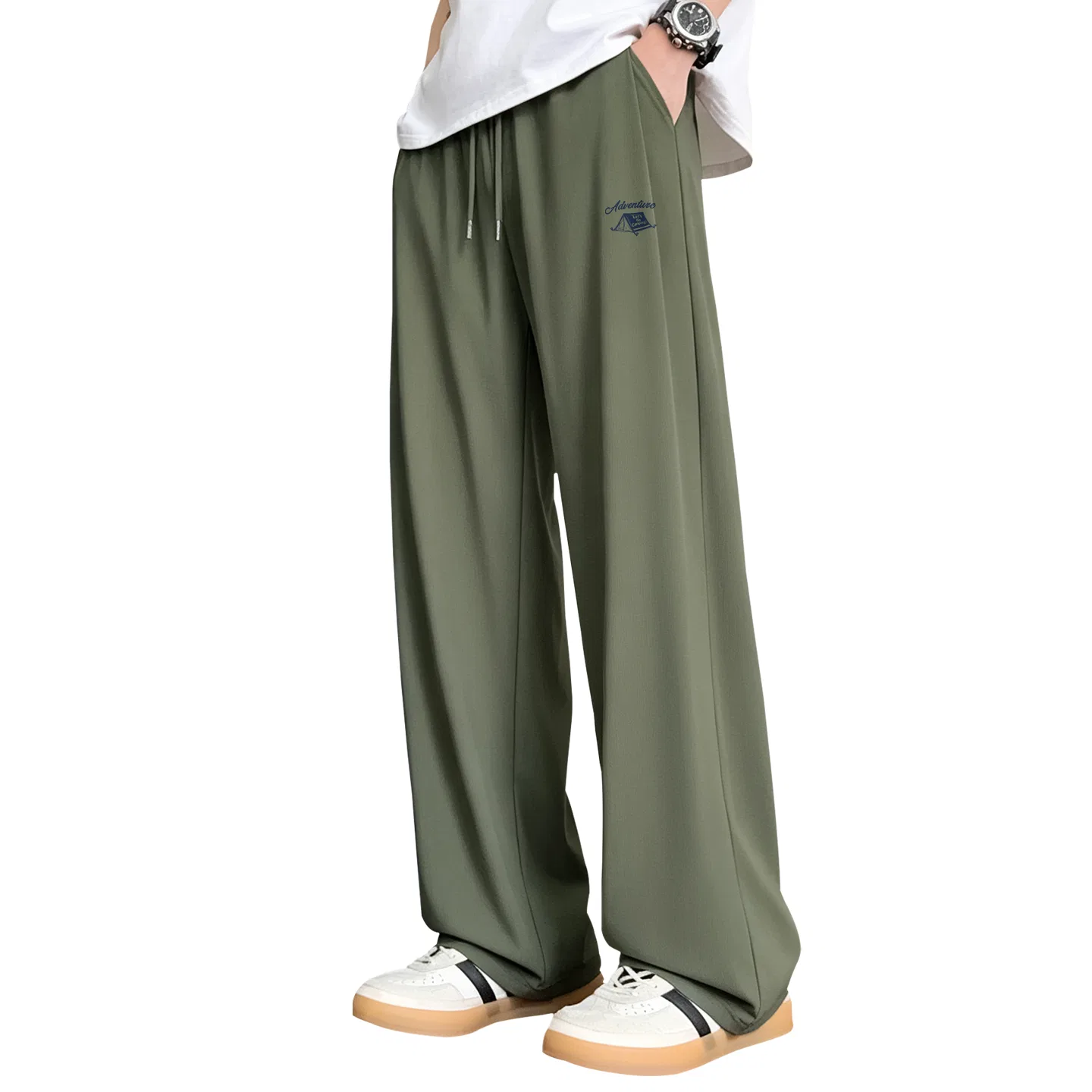 Детские широкие штаны из льда с защитой от солнца MINISO, Army Green