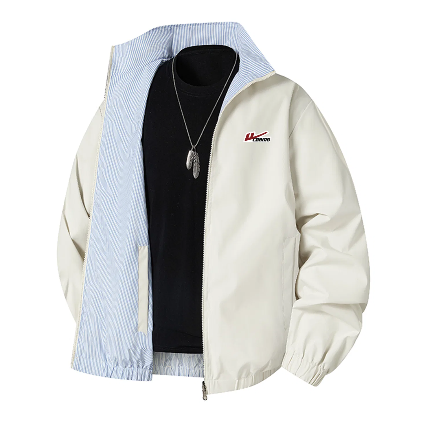 Детская куртка с воротником-стойкой, двусторонняя, Light Yellow (DIY Badge), WARRIOR — фото 3