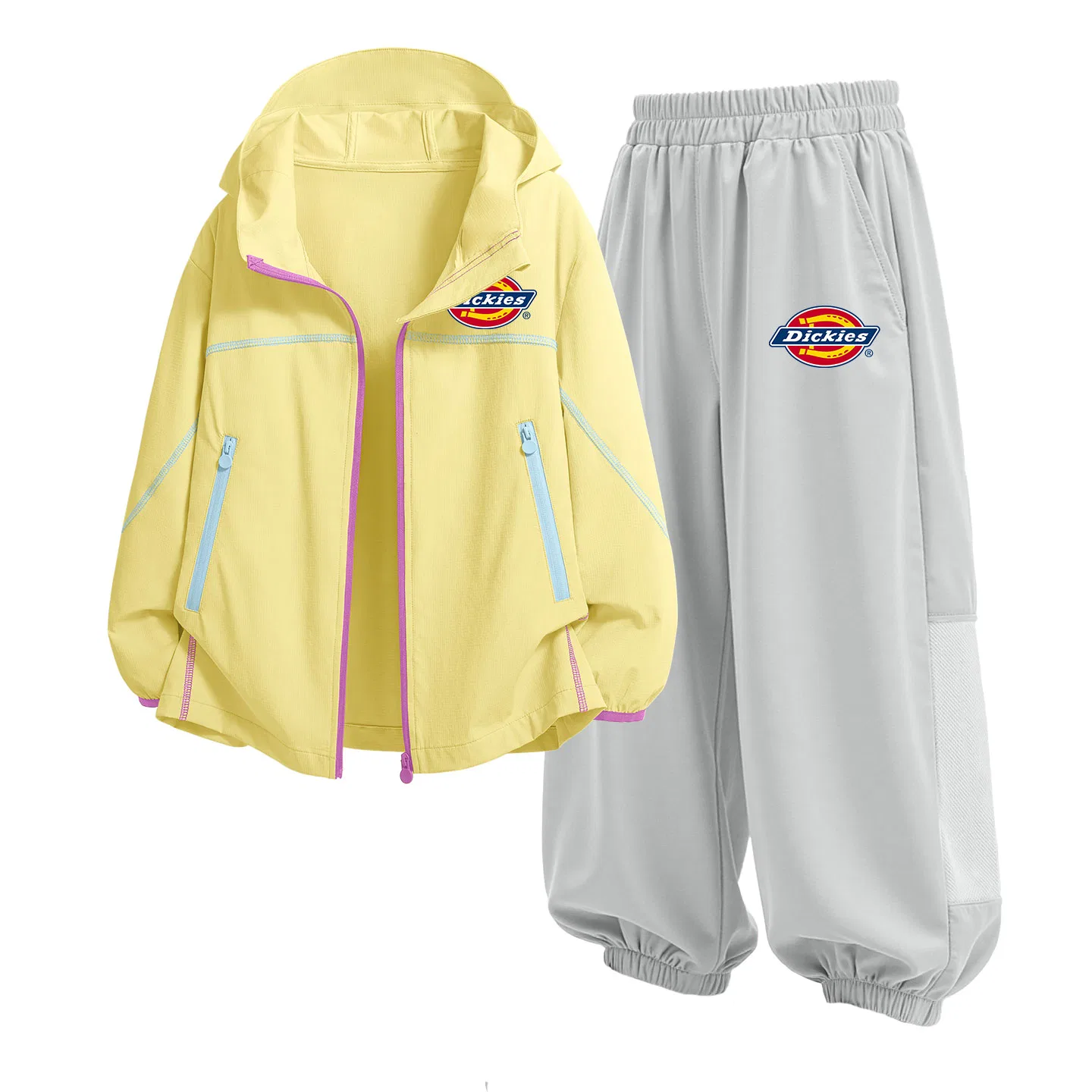 Детский спортивный комплект с защитой от солнца UPF50+ Dickies, Yellow/Misty Gray