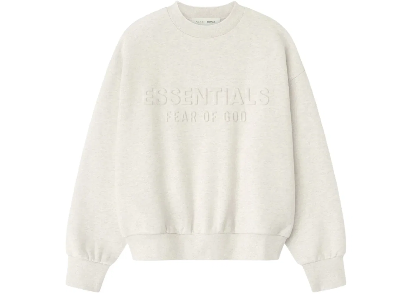 Мужской свитшот с тиснением Fear of God Essentials, Oatmeal Heather
