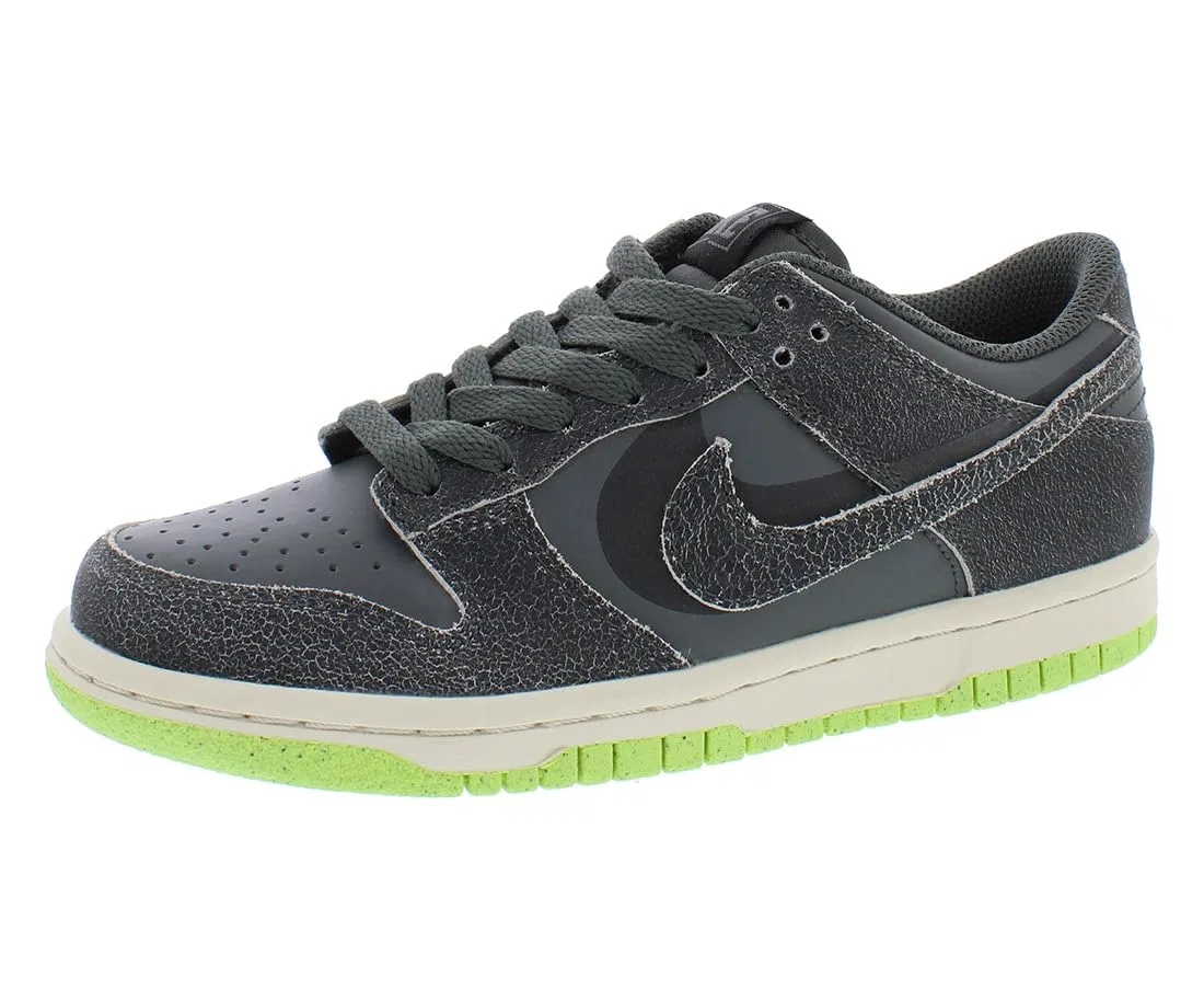 Детские кроссовки для мальчиков с принтом NIKE Dunk Low NIKE, Iron Grey Ghost Ghost Green
