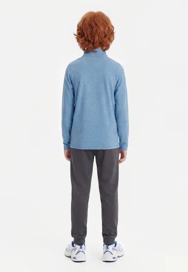 Спортивный свитшот с воротником-стойкой Quarter zip funnel New Balance Heron Blue, синий — фото 2