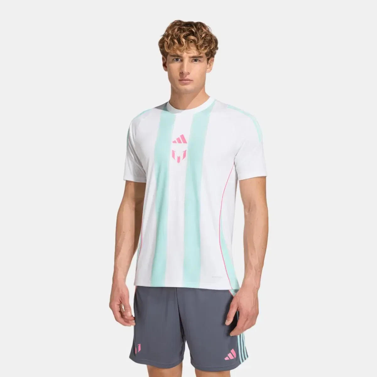 Мужская футболка с принтом Messi adidas, Blanco / Azul
