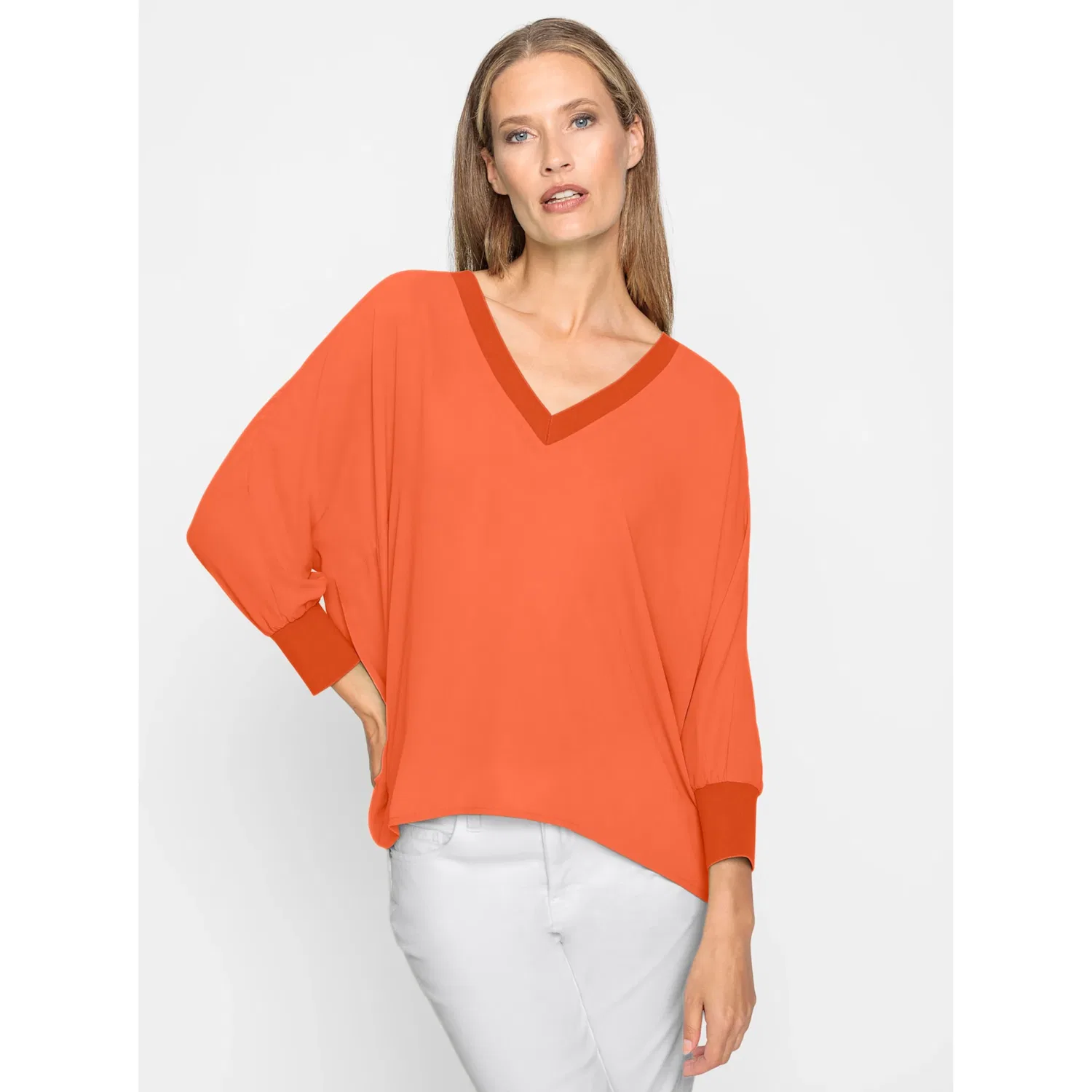 Женская блуза свободного кроя с летучей мышью heine, Orange