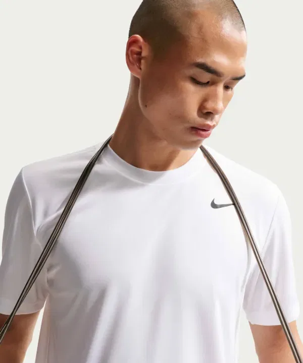 Футболка тренировочная Dry Fit, Nike, белый-черный — фото 3