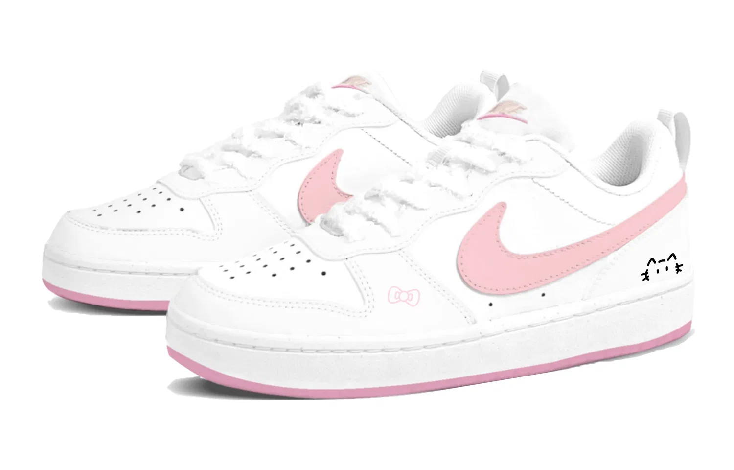Детские кроссовки для скейтбординга с закрытыми носками Court Borough 2 Nike, Pink — фото 4