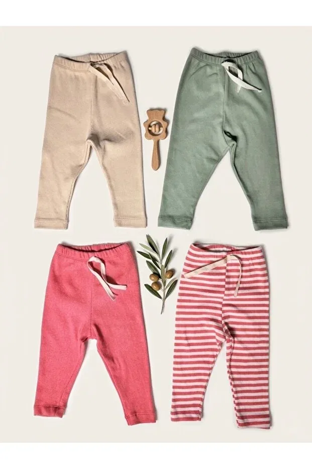 Детские леггинсы для девочек хлопковые Seasonal 4-pack Babykugu, Multicolor