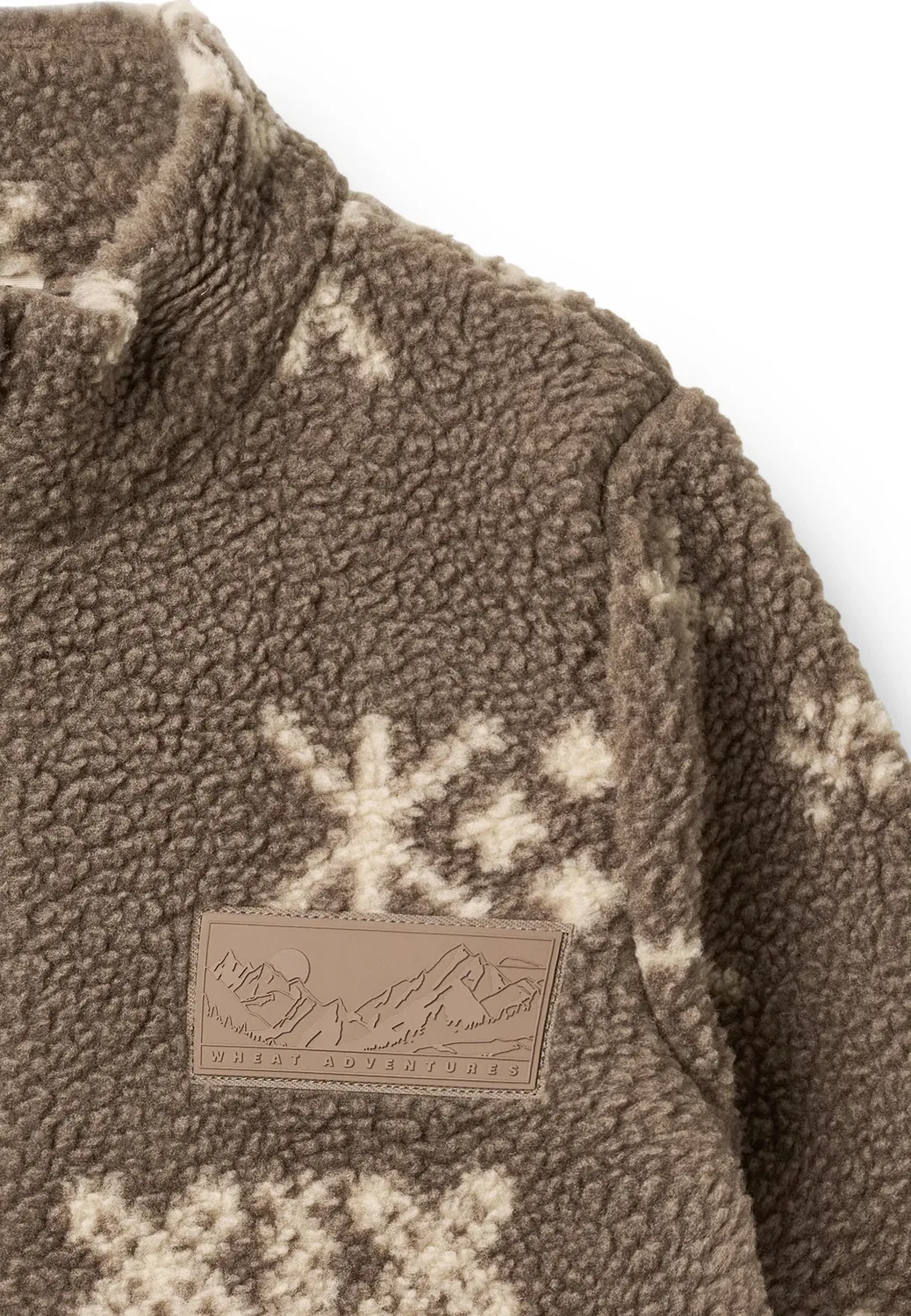 Хельге - флисовая куртка Wheat, Dry Wood Jacquard — фото 3